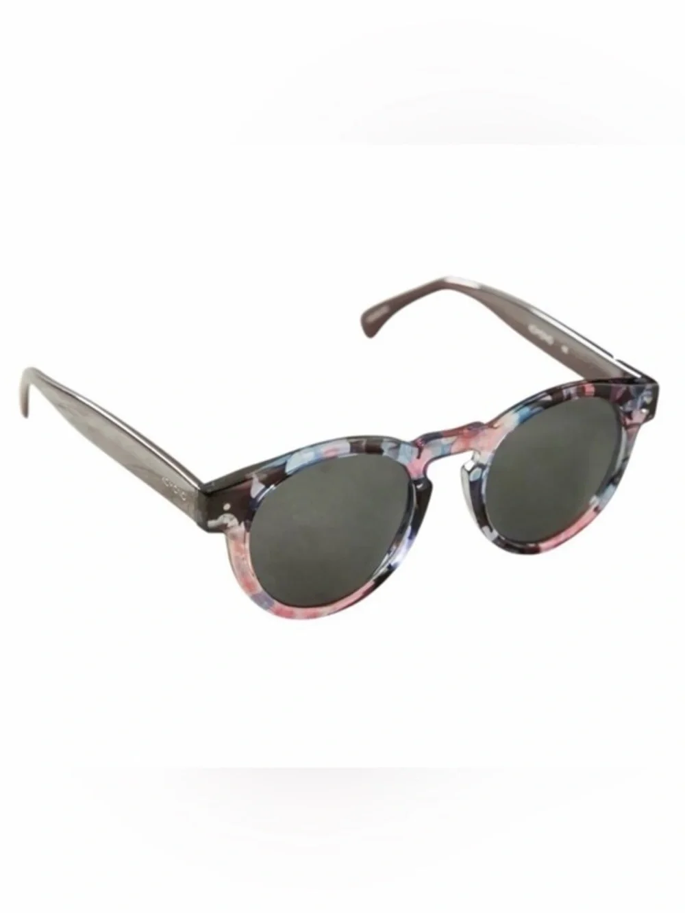 KOMONO Clement Floral Sunglasses NEW pink black round